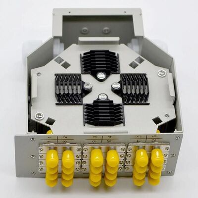 24 van de de Vezel Optisch Kabel van het kerndin Spoor het Flardcomité 12 ST de Duplexdoos van de Adapter Eindverbinding