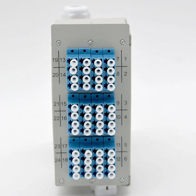 12 van de havenlc Vierling Optische DIN het Spoor Einddoos van de de Adapter48core Vezel