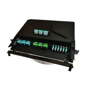 19“ LC-het Comité van het Vezelflard MTP MPO 1U de Beëindigingsdoos van de Metaalvezel