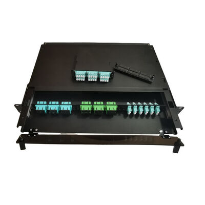 19“ LC-het Comité van het Vezelflard MTP MPO 1U de Beëindigingsdoos van de Metaalvezel