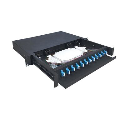 1U 12 het Flardcomité LC van de Havenvezel Optische Duplex Optische Vezel Einddoos