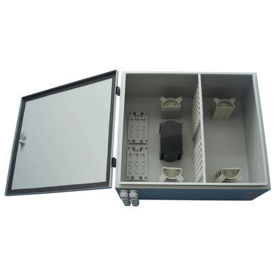 Van de de Vezeldistributie van Grey Fiber Optic Enclosure Outdoor LC ODF Eindkern 96