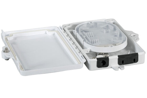 2Port Fiber Optic Terminal Box FTTH Outdoor/Indoor PC ABS Materiaal Lichtgrijs