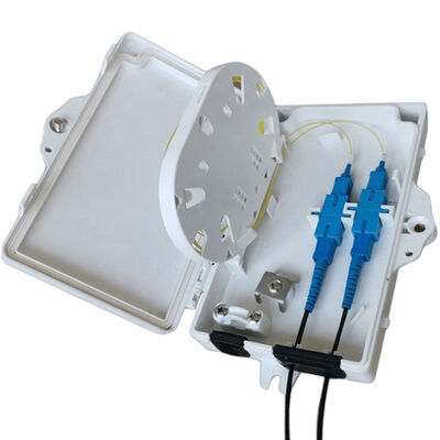 2Port Fiber Optic Terminal Box FTTH Outdoor/Indoor PC ABS Materiaal Lichtgrijs