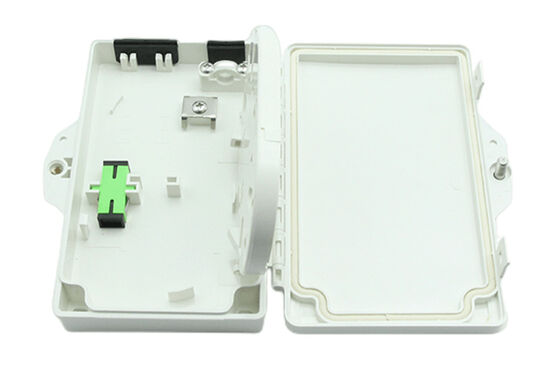2Port Fiber Optic Terminal Box FTTH Outdoor/Indoor PC ABS Materiaal Lichtgrijs
