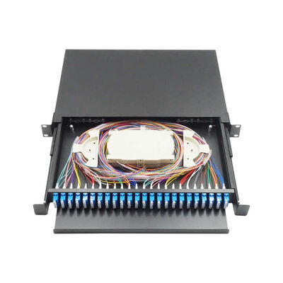 48 Core Black Lade Type Termination Box Patch Panel 430x200x46mm