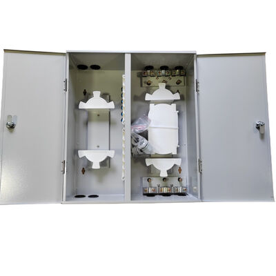 Dubbele deuren Dubbele sloten Metalen wand montage Fiber behuizing 72 Port