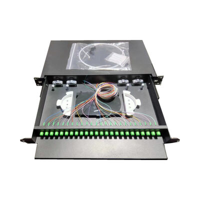 24C FC APC Fiber Count Optical Patch Panel voor G652D / G657A1 vezels
