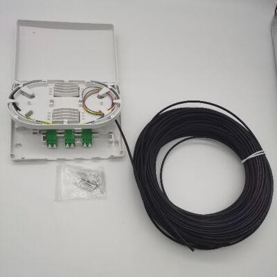 6Cores LC/APC Pre-Connectorized optische distributiebox 6Fibers Wall Outlet PTO Box
