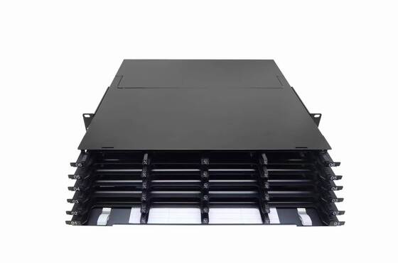 4U 576 Cores MTP MPO -LC Patchpaneel ODF Chassis behuizing Schuiftype voor 48 Cassettes